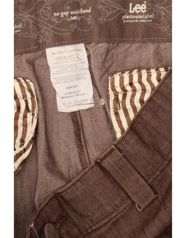 LEE Womens Straight Chino Trousers US 14 XL W34 L32 Brown Cotton Vintage Lee and Second-Hand Lee from Messina Hembry 
