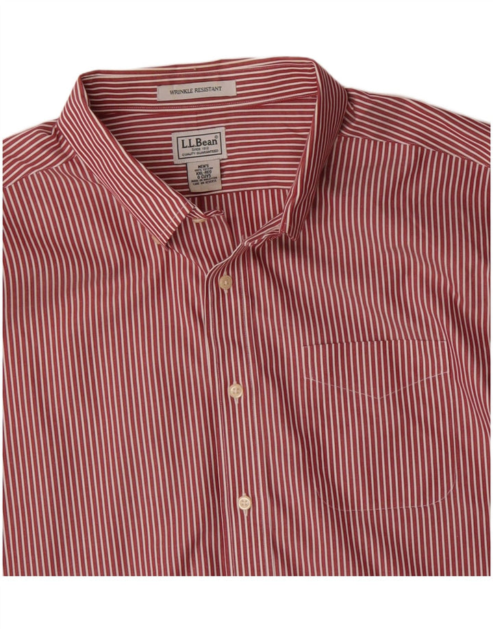 Camisa masculina L.L.Bean 2XL algodão listrado vermelho