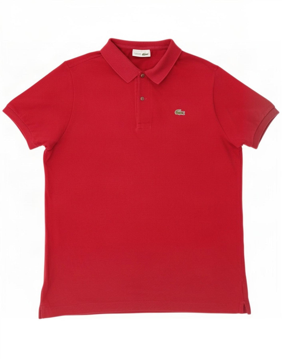 Camisa polo masculina Lacoste tamanho 5 grande algodão vermelho
