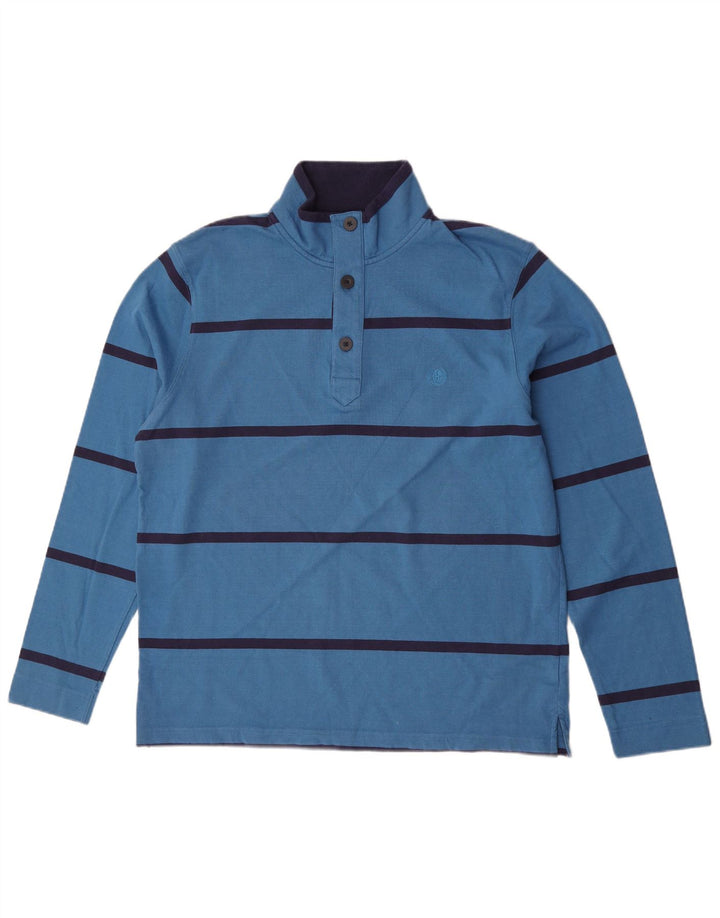 Suéter masculino Marks & Spencer Blue Harbor com listras azuis grandes