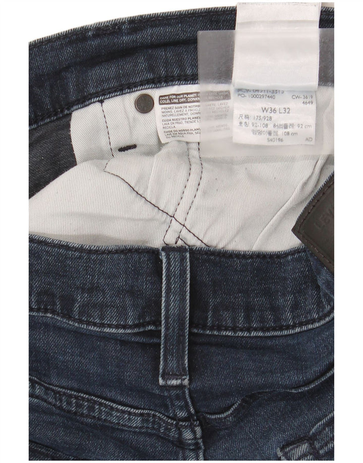 Levi's Mens Slim Jeans W36 L32 Azul Algodão