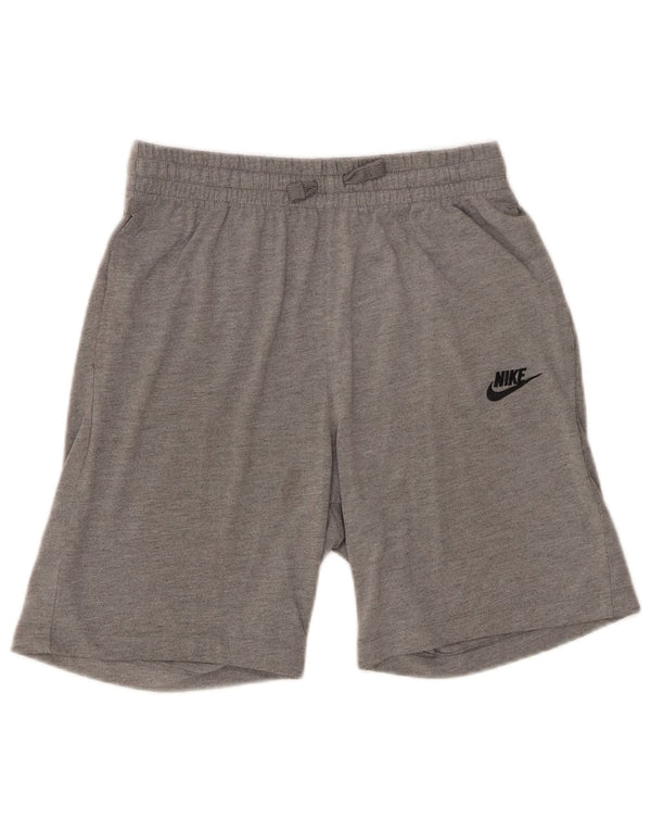 Shorts esportivos Nike Boys 13-14 anos XL cinza manchado de poliéster
