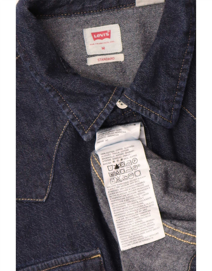 Camisa jeans masculina Levi's Standard Fit azul médio clássico