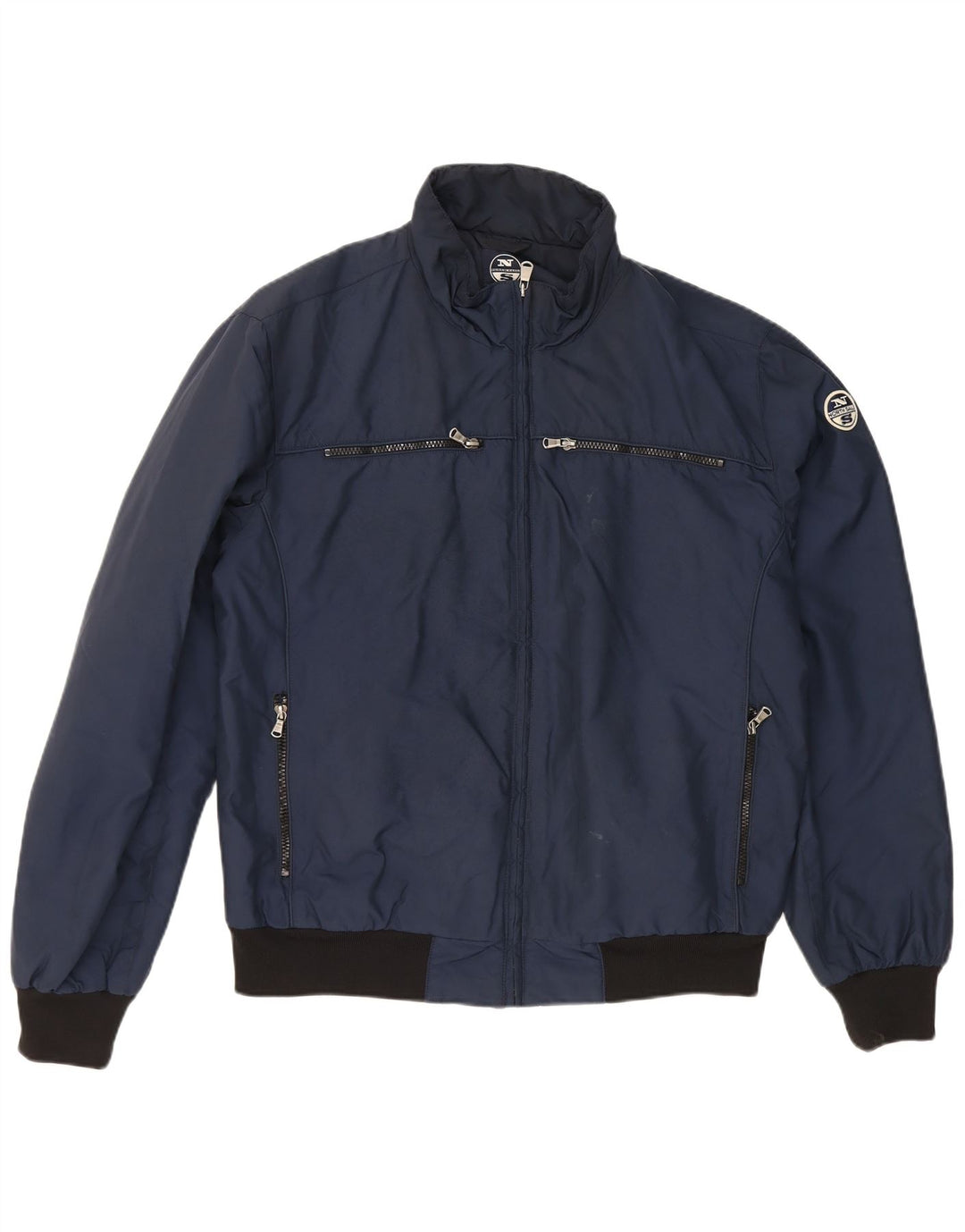 Jaqueta bomber masculina North Sails UK 42 XL azul marinho poliamida colorblock