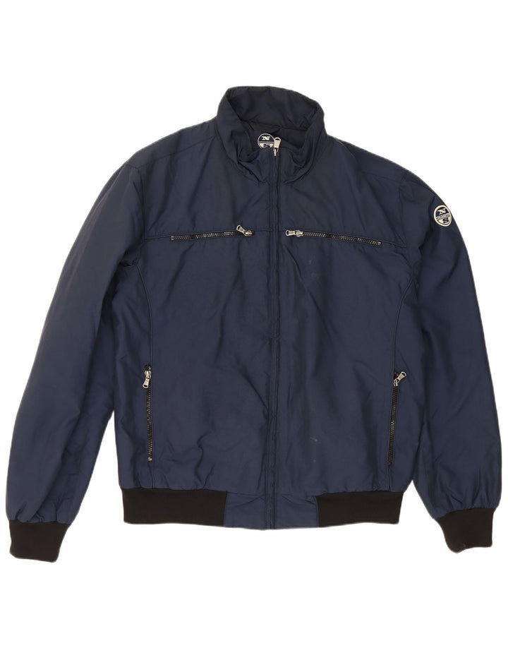 Jaqueta bomber masculina North Sails UK 42 XL azul marinho poliamida colorblock