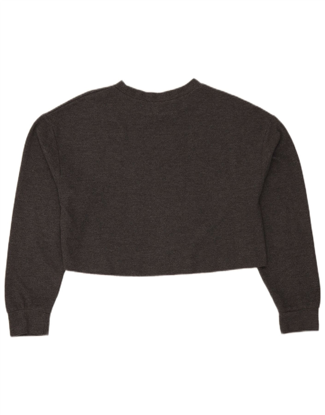 Zara Womens Trafaluc Crop Top Manga Longa Reino Unido 14 Poliéster Cinza Médio