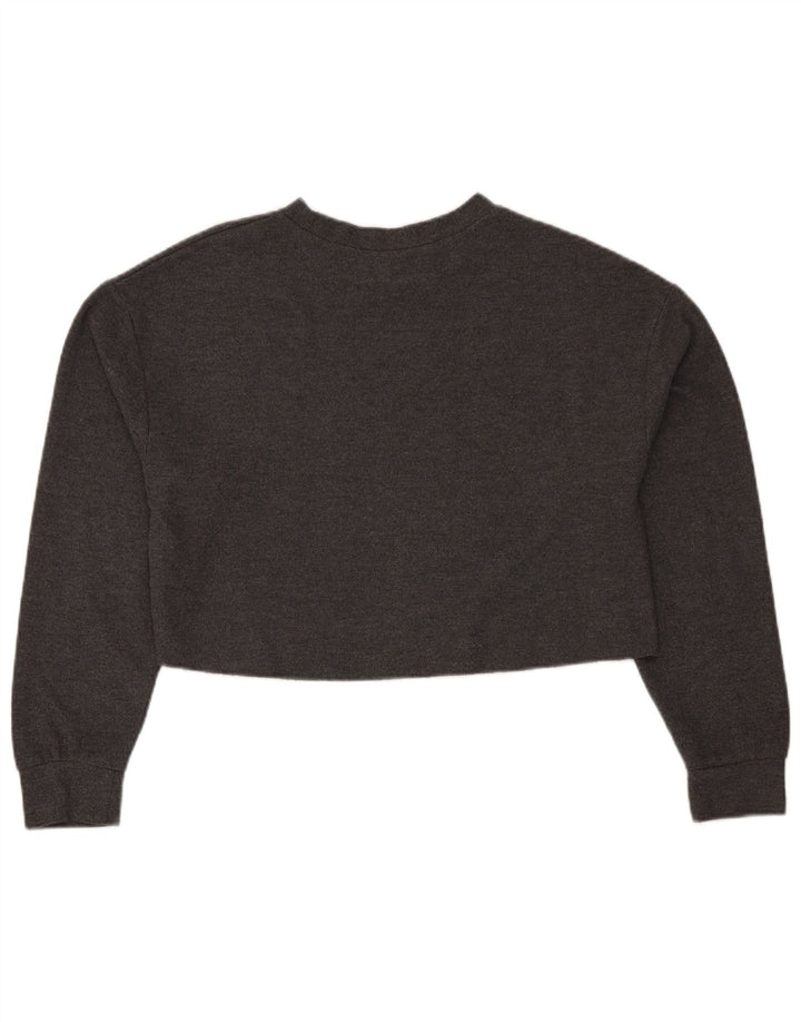 Zara Womens Trafaluc Crop Top Manga Longa Reino Unido 14 Poliéster Cinza Médio