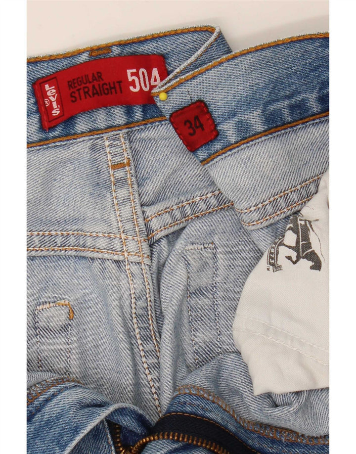 Calça Jeans Levis Masculina 504 Regular Straight W34 L33 Azul