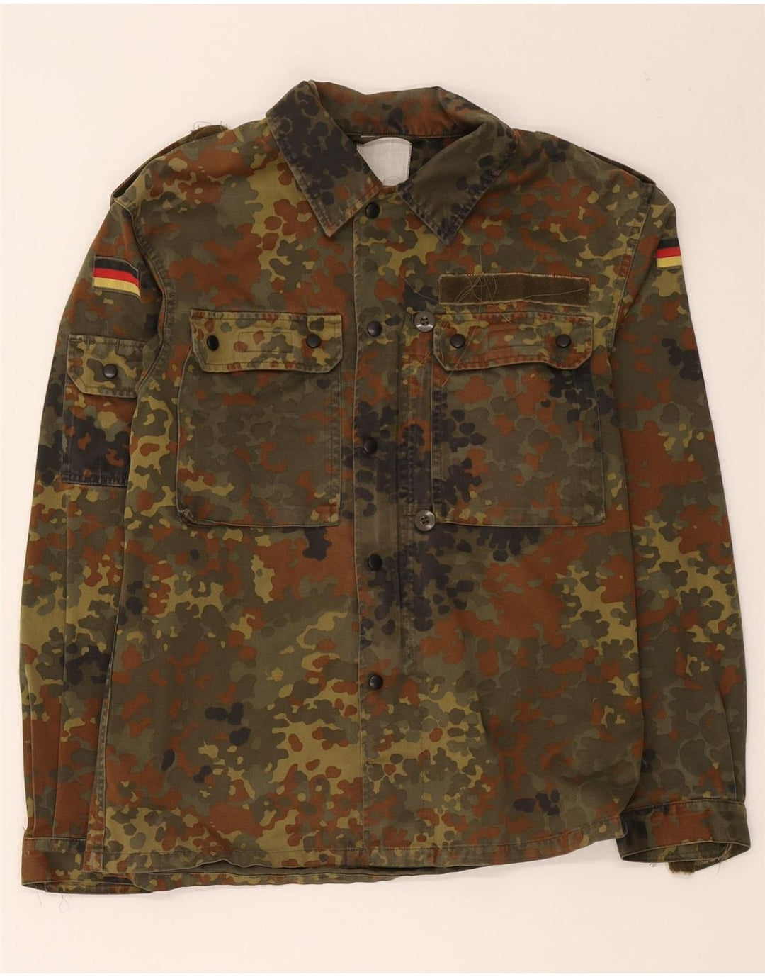 Jaqueta militar masculina vintage UK 38 camuflagem cáqui média