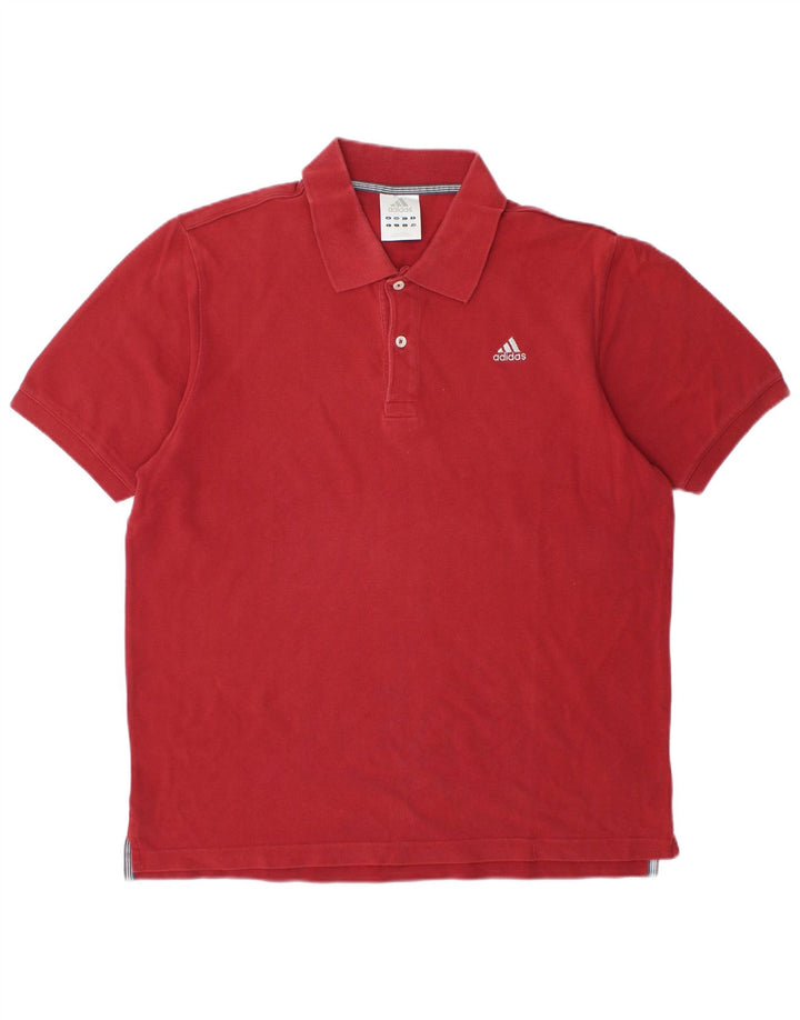 Camisa Polo Masculina Adidas Grande Algodão Vermelho