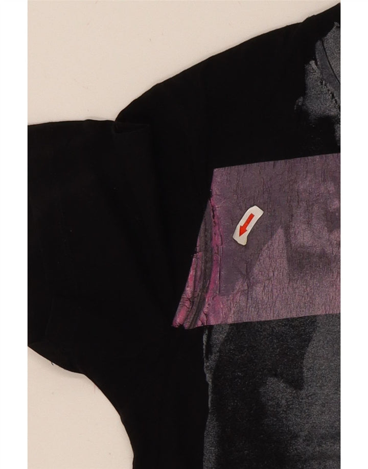 Guess Camiseta masculina gráfica Top médio algodão preto