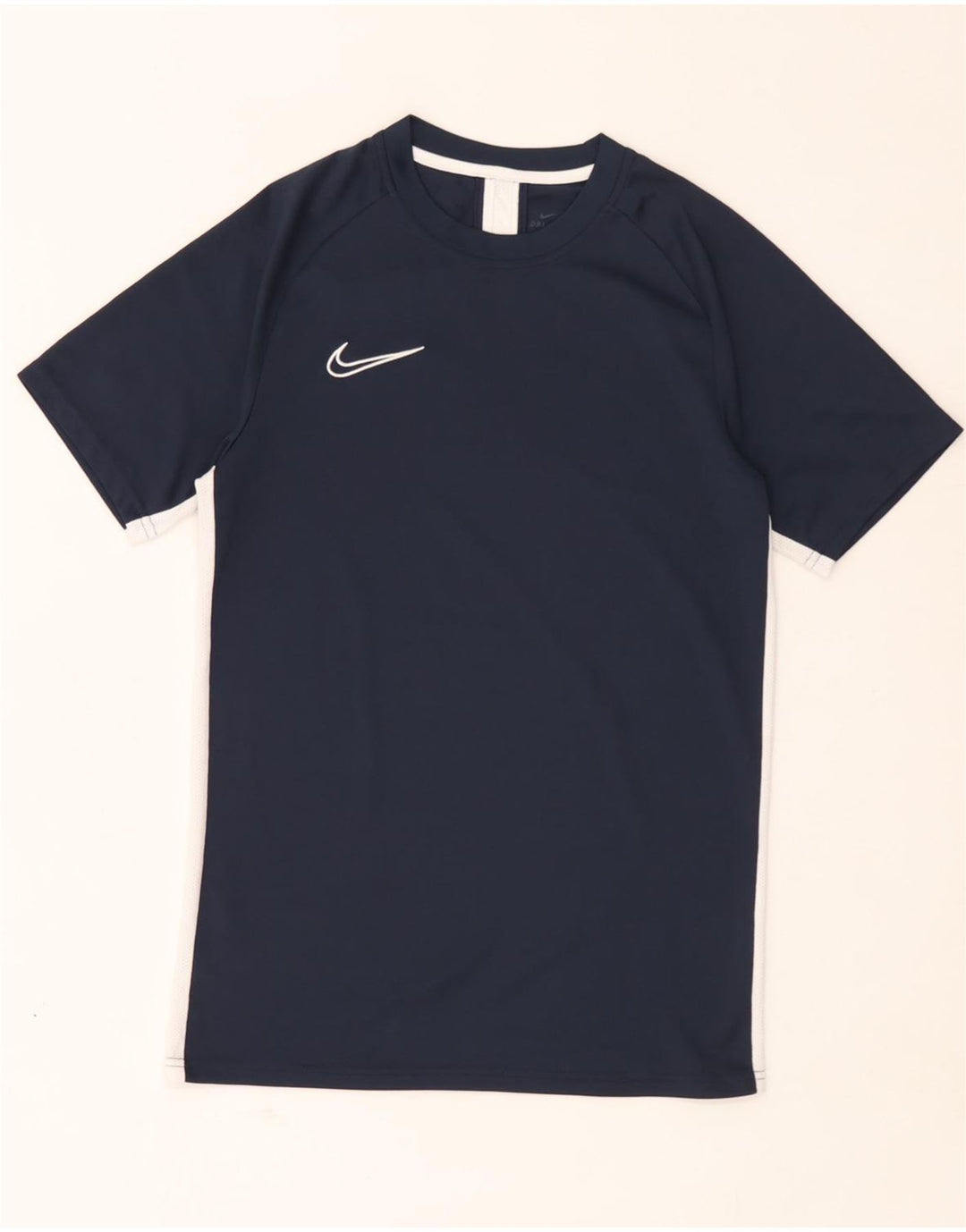 Camiseta masculina Nike Dri Fit Top pequeno bloco colorido azul marinho