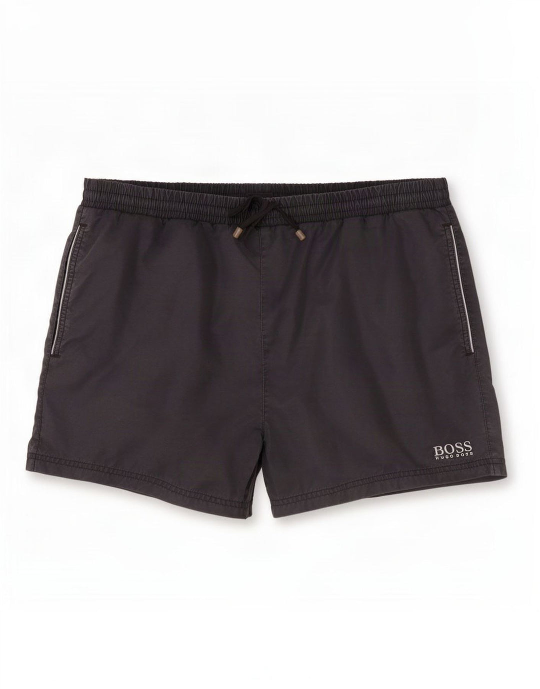Calções de banho masculinos Hugo Boss grandes pretos