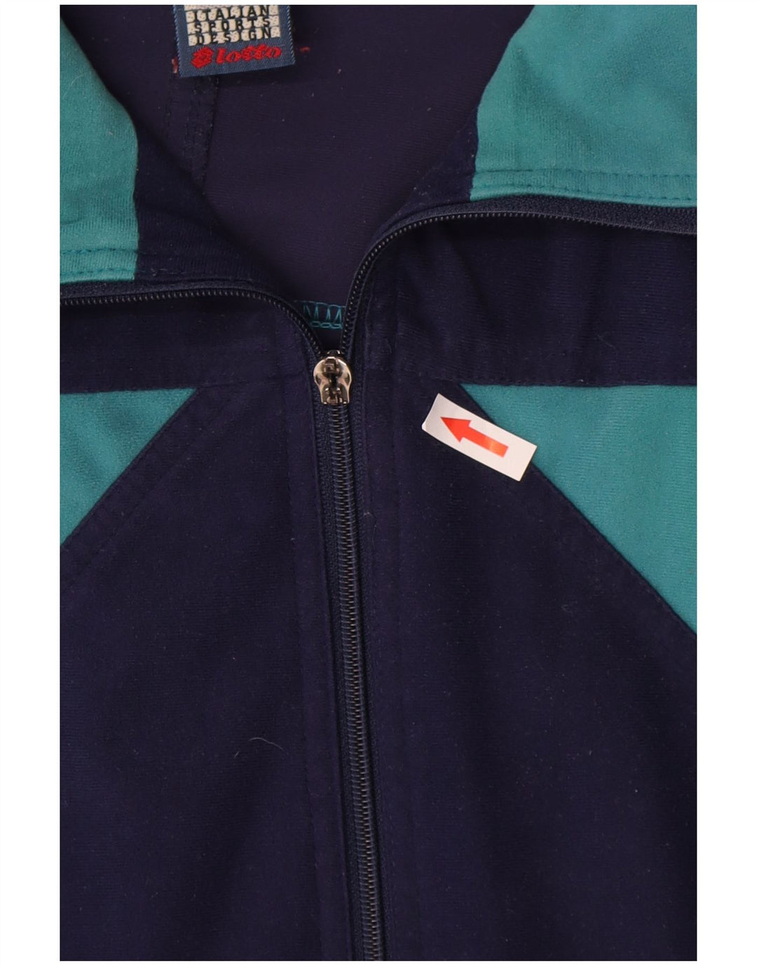 Lotto masculino gráfico agasalho jaqueta grande bloco colorido azul marinho