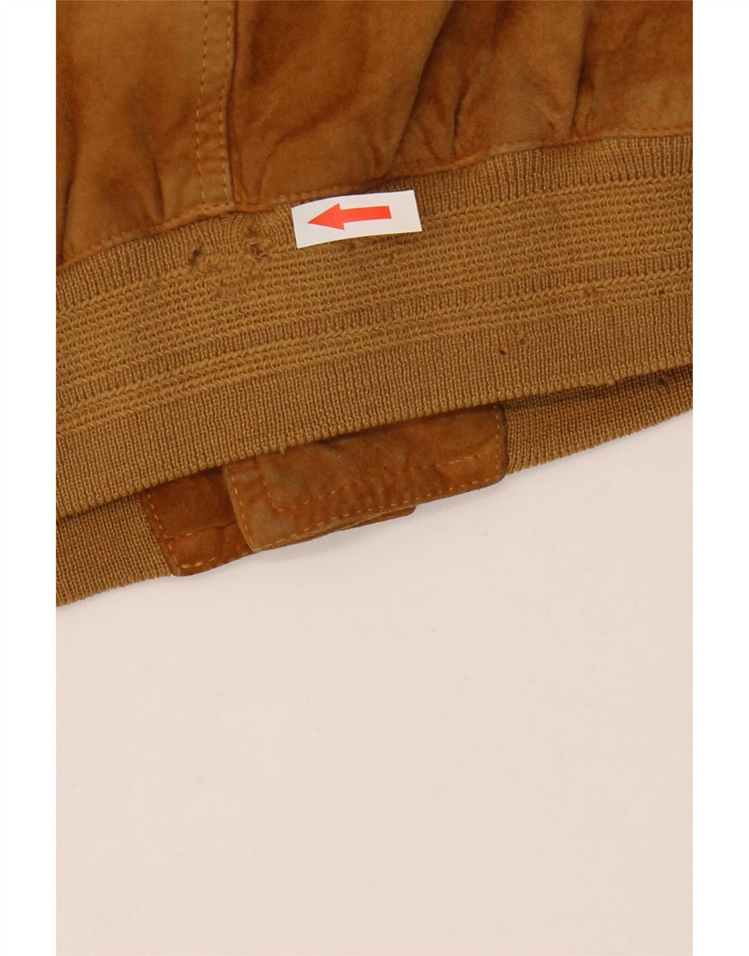 Jaqueta bomber masculina vintage de camurça UK 40 grande bege