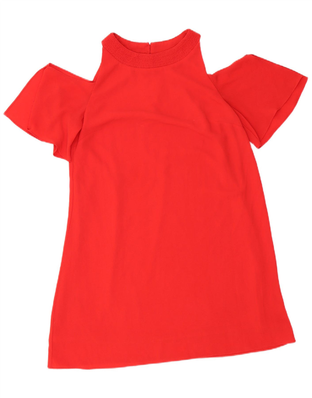 Vestido feminino Zara com ombro de fora UK 10 pequeno vermelho