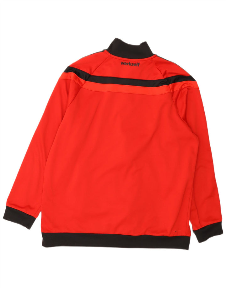 Adidas Mens Tracksuit Top Jacket XL Vermelho Colorblock Poliéster