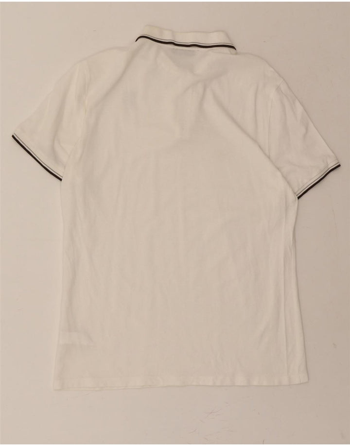 TRUSSARDI JEANS Womens Polo Shirt UK 18 XL White Cotton Vintage Trussardi Jeans and Second-Hand Trussardi Jeans from Messina Hembry 