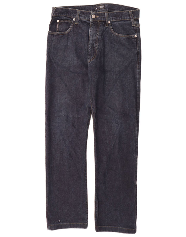 Calça jeans reta masculina Armani W32 L30 algodão azul