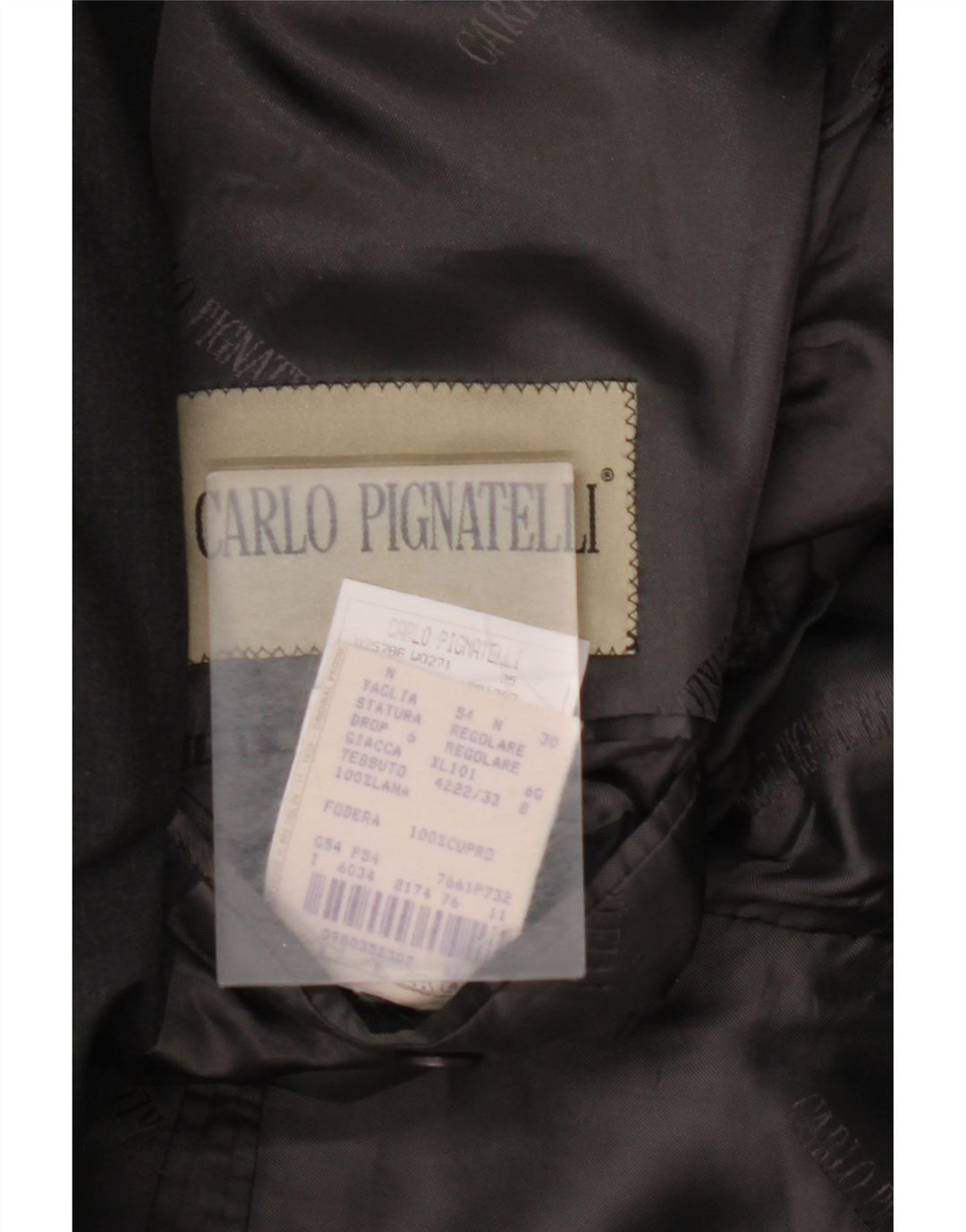 Jaqueta blazer masculina CARLO PIGNATELLI com 3 botões Reino Unido 40 grande lã preta
