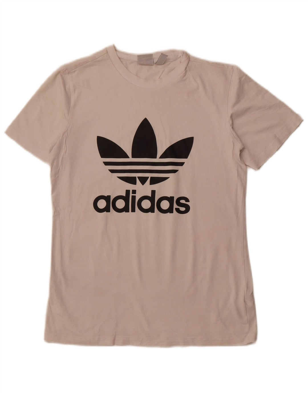 ADIDAS Womens Graphic T-Shirt Top UK 10 Pequeno Algodão Branco