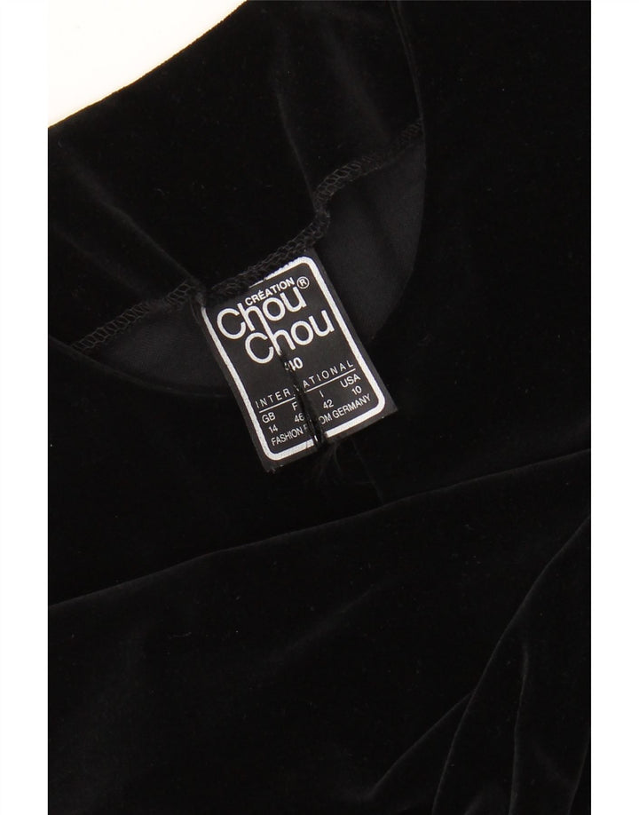 CHOU CHOU Top Bolero Feminino Reino Unido 14 Grande Preto