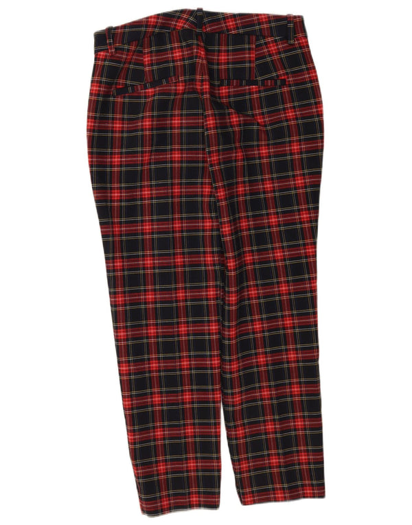 Calça Chino Cônica Feminina Zara EU 36 XS W26 L26 Xadrez Multicolorido