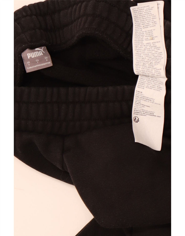 Calça de treino masculina PUMA pequena de algodão preto