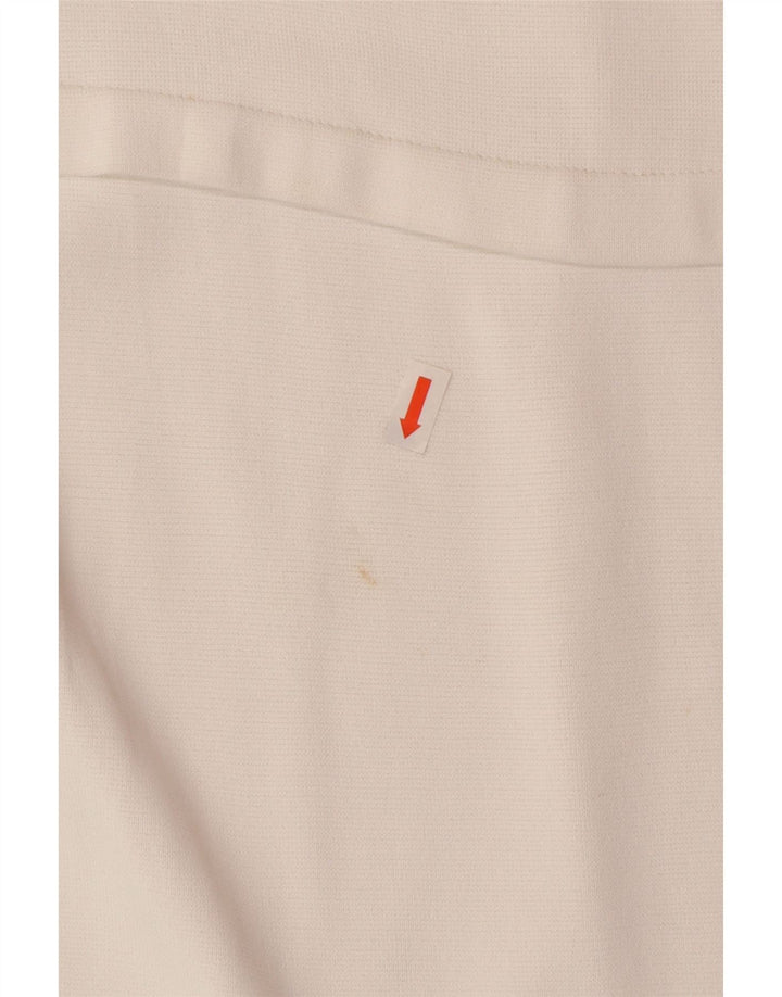 Vestido feminino Blumarine ombro a ombro UK 10 viscose branca pequena