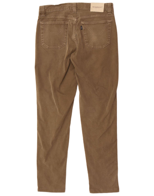 Calça casual masculina Jeckerson Slim Fit W32 L30 marrom colorblock algodão