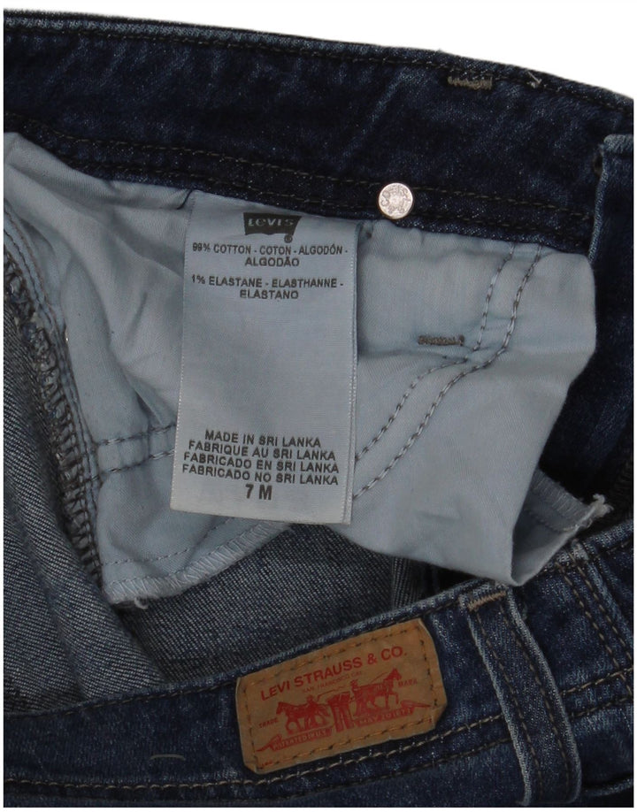Jeans feminino Levi's Flared US 7 Médio W30 L34 Azul Algodão