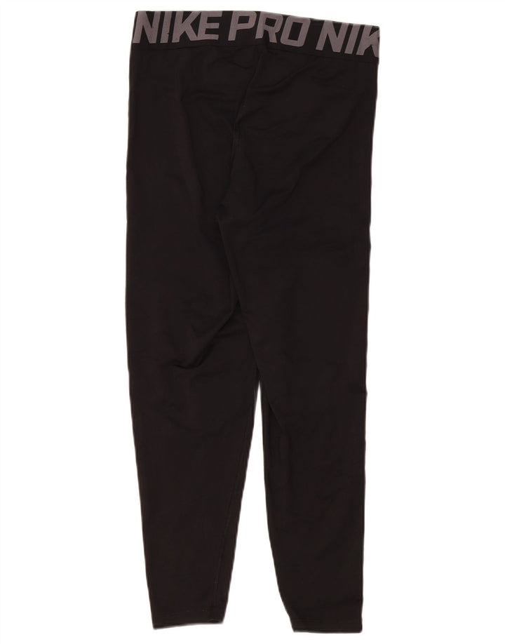 Leggings femininas Nike Dri Fit Graphic UK 10 pequenas pretas de poliéster