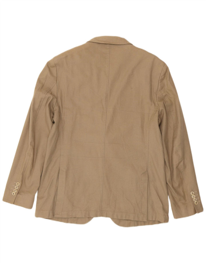 Jaqueta blazer masculina Massimo Dutti com 2 botões EU 58 2XL algodão bege