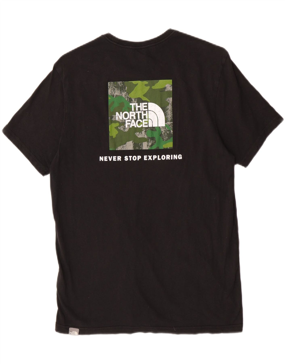Camiseta gráfica masculina The North Face Top médio algodão preto