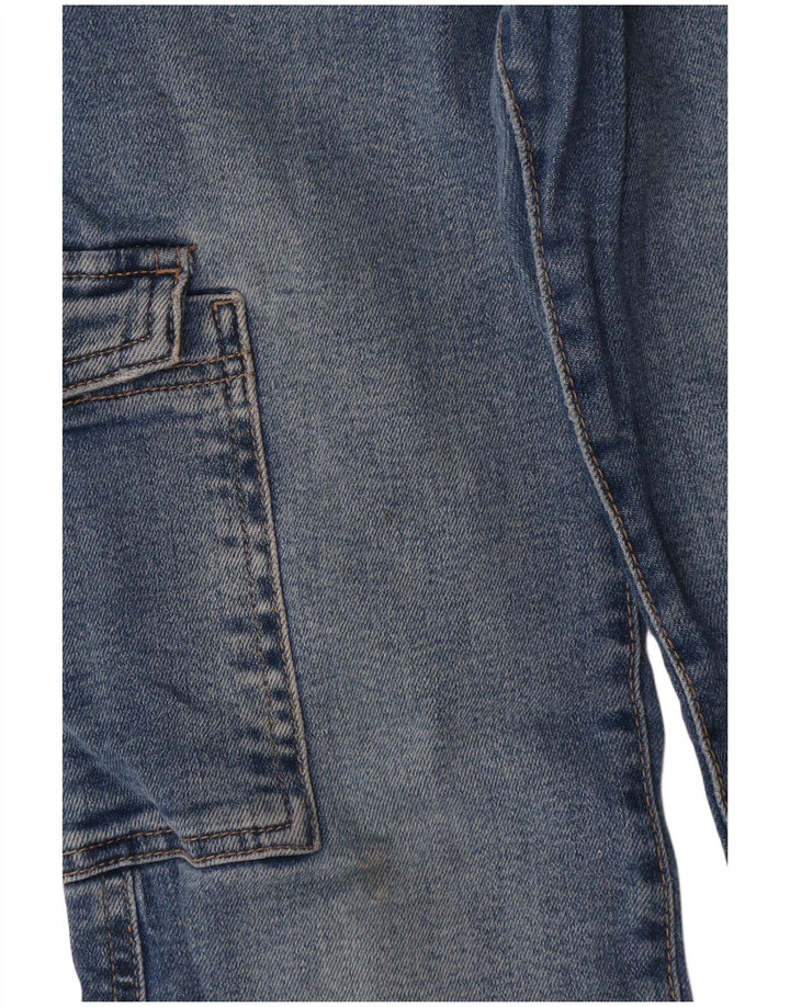 Zara Girls Cargo Bootcut Jeans 9-10 anos W26 L25 Azul
