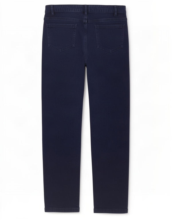 Jeans retos femininos Marks & Spencer Reino Unido 12 médio W30 L29 algodão azul marinho