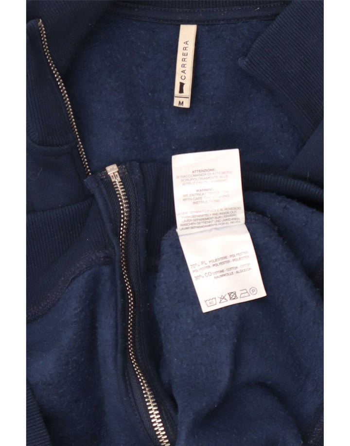 Carrera Womens Tracksuit Top Jacket UK 14 Médio Azul Marinho Poliéster