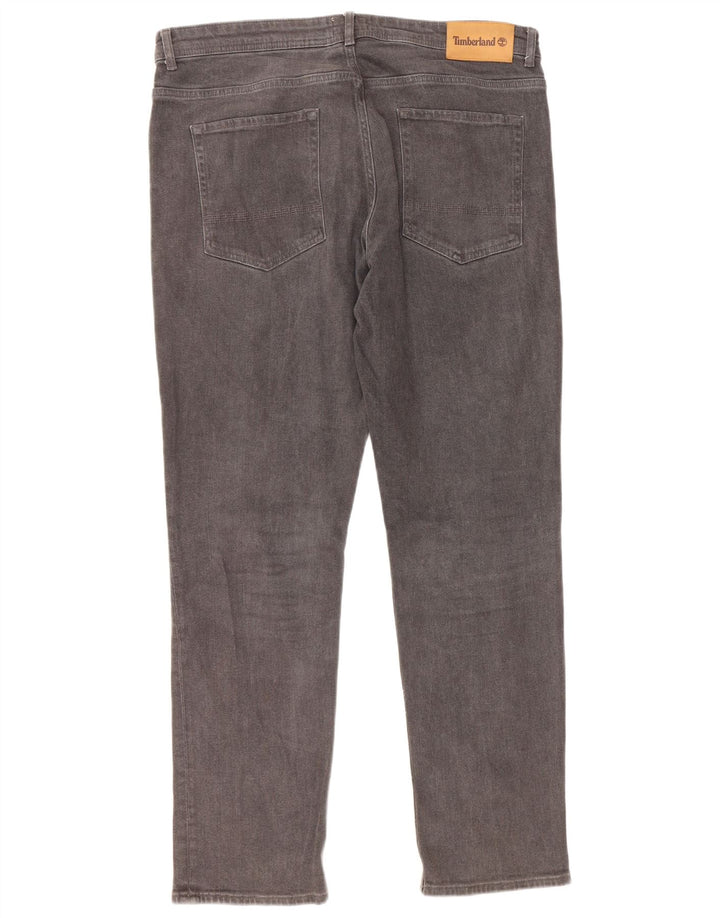 Timberland Mens Stretch Slim Jeans W38 L32 Cinza Algodão