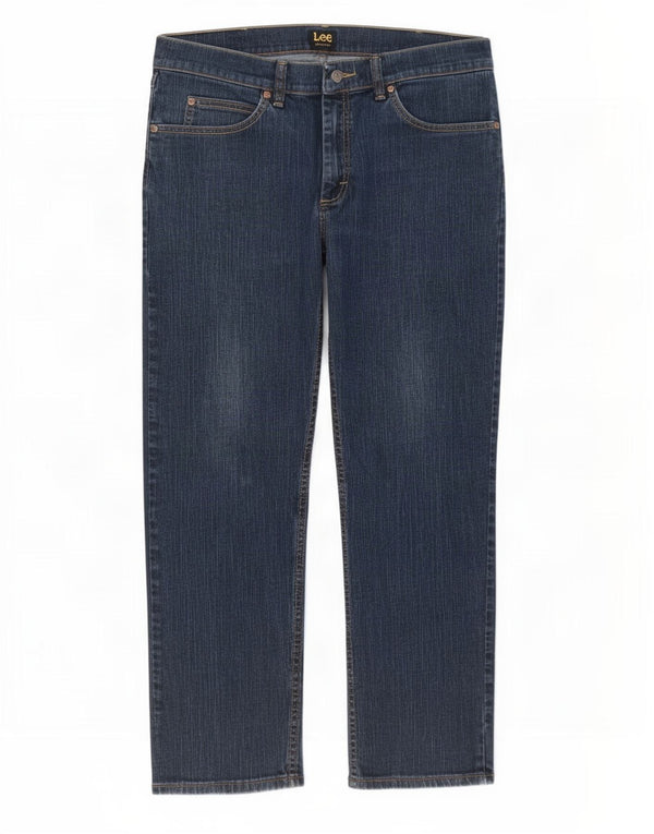 Lee Mens Straight Jeans W36 L29 Azul Algodão