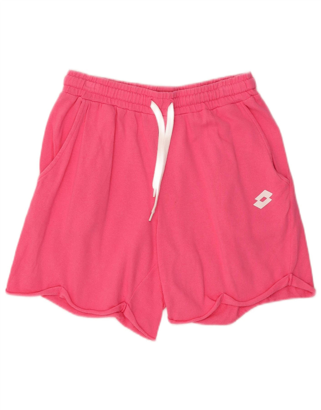 Shorts esportivos femininos Lotto UK 12 algodão rosa médio