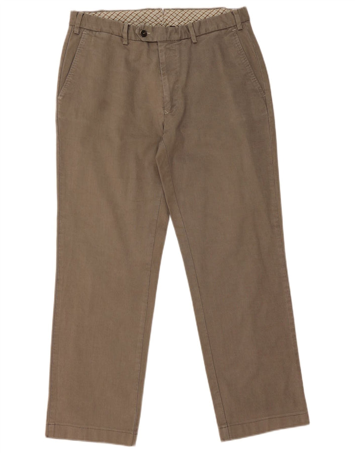 Calça masculina Gant Regular Suit IT 50 grande W35 L29 cinza