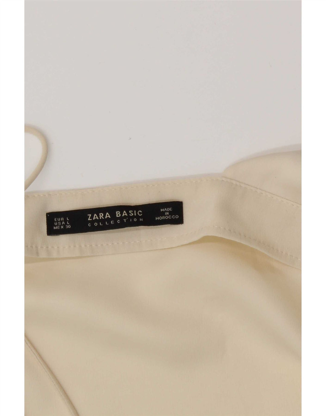 Zara Womens Crop One Ombro Top UK 14 Grande Off White