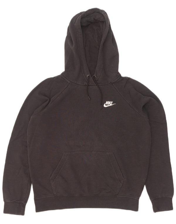 Jumper com capuz Nike feminino oversized UK 10 pequeno algodão preto