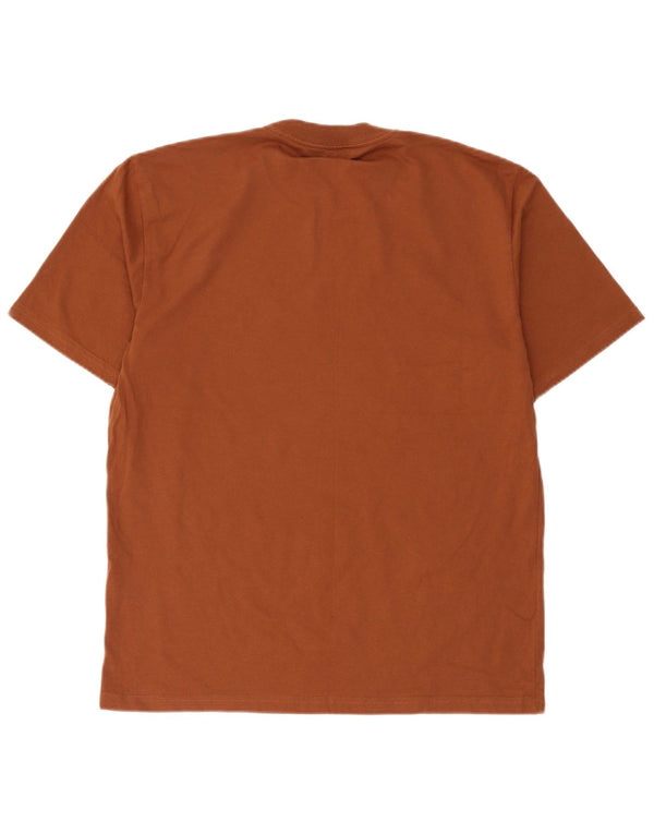 Camiseta gráfica masculina Carhartt grande algodão marrom