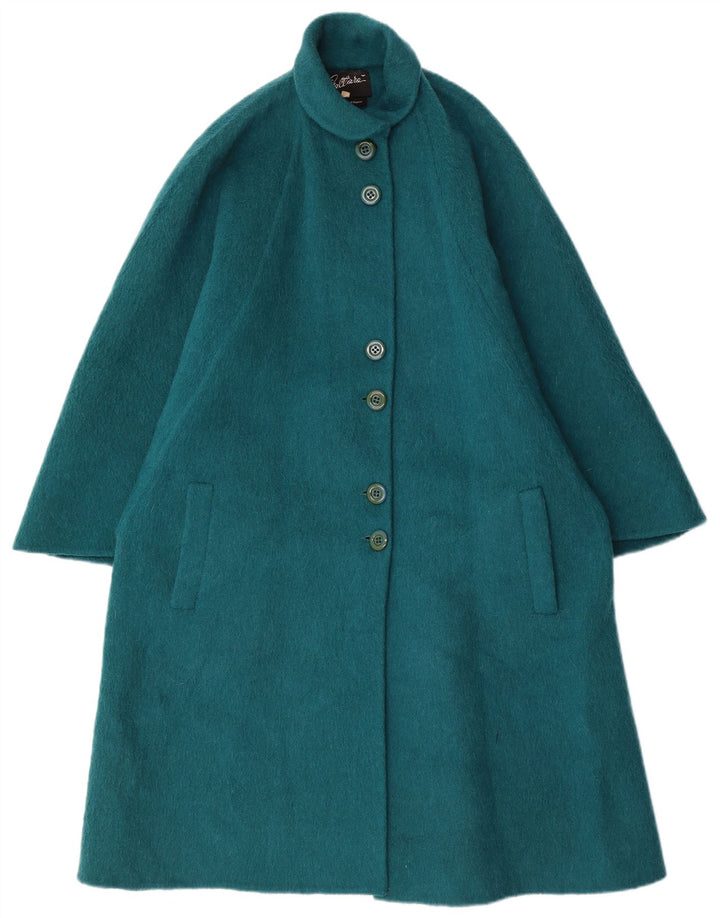 Sobretudo feminino Gallara oversized IT 42 lã de alpaca turquesa média