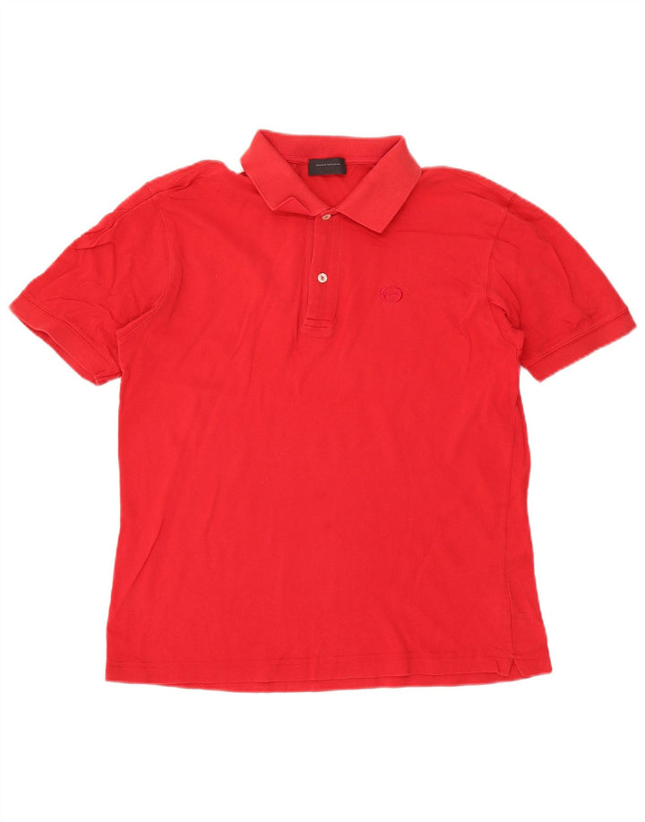 Camisa polo masculina Sergio Tacchini médio algodão vermelho