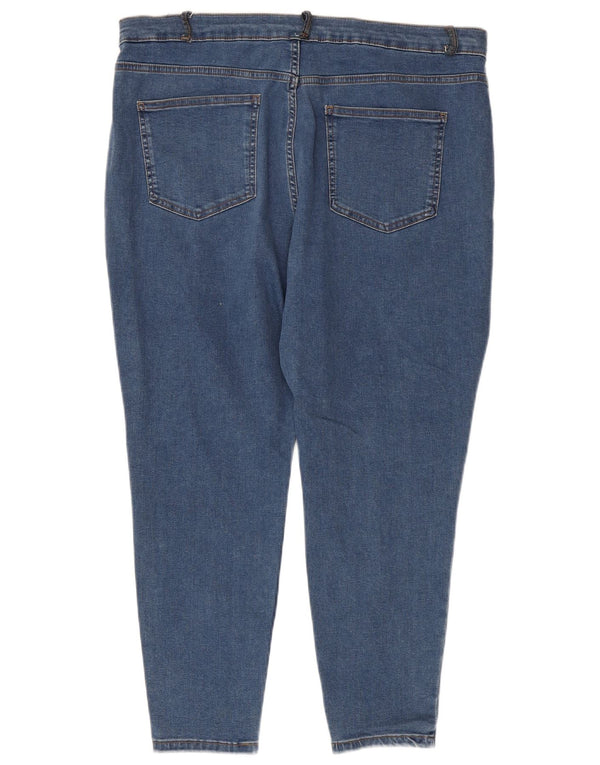 Calça jeans feminina super skinny Marks & Spencer UK 20 2XL W40 L25 azul