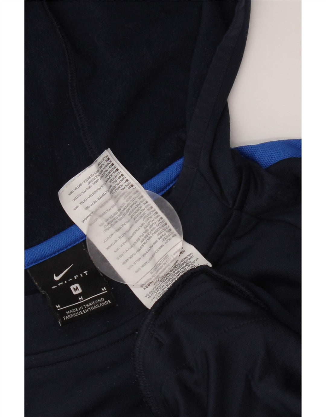 Jumper com capuz masculino Nike médio azul marinho colorblock poliéster