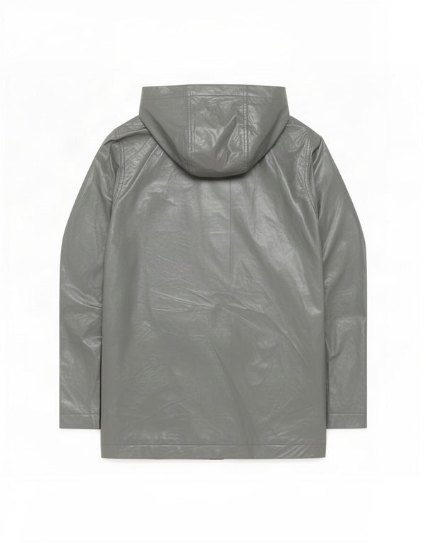 Jaqueta de chuva com capuz feminina Topshop UK 8 poliéster cinza pequeno