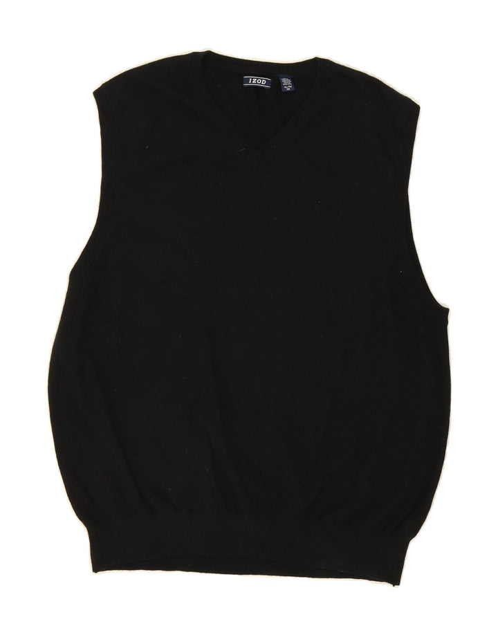IZOD Mens Vest Tank Top XL Black Cotton Vintage Izod and Second-Hand Izod from Messina Hembry 